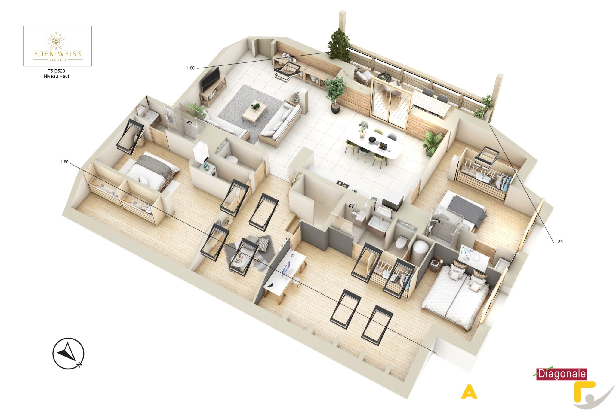 Appartement duplex 5 pièces 134,01m2 Les Gets